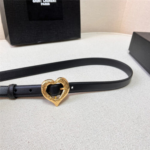 High Quality Luxury YSL Leather Heart Pin Buckle Belt – Style 60966 product detail