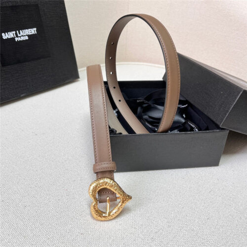 High Quality Luxury YSL Leather Heart Pin Buckle Belt – Style 26502 product detail