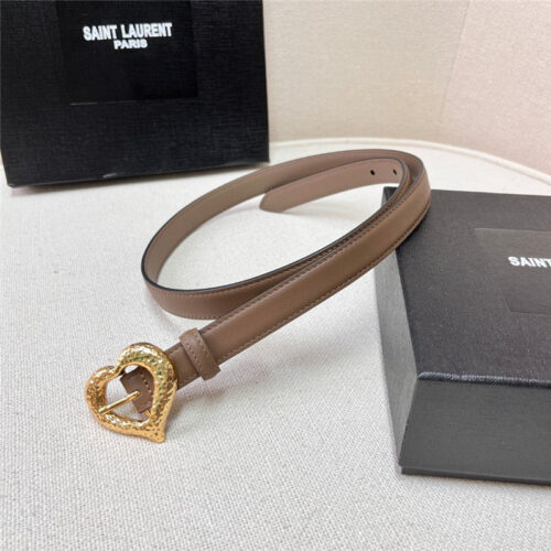 High Quality Luxury YSL Leather Heart Pin Buckle Belt – Style 26502 product detail