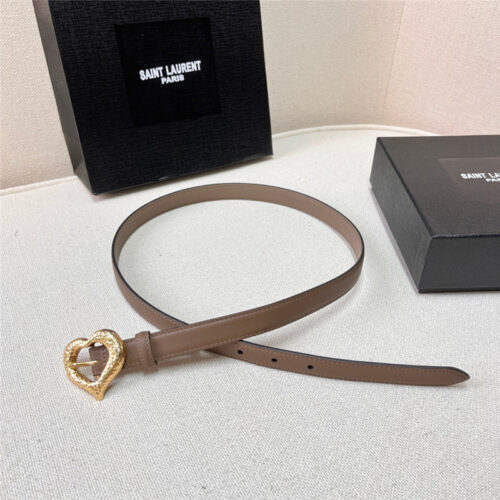 High Quality Luxury YSL Leather Heart Pin Buckle Belt – Style 26502 product detail