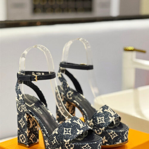 High Quality Luxury Louis Vuitton High Imitation Platform High Heel Sandals – Style 34243