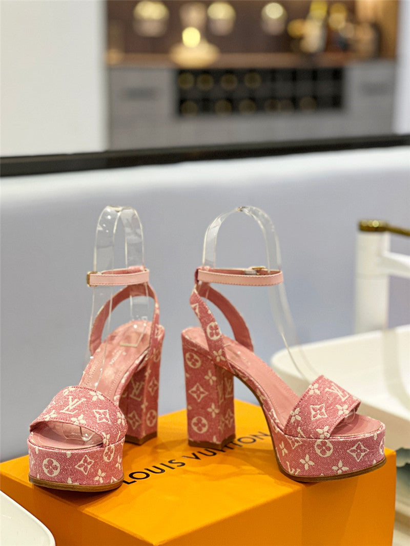 High Quality Luxury Louis Vuitton High Imitation Platform High Heel Sandals – Style 63619 product detail