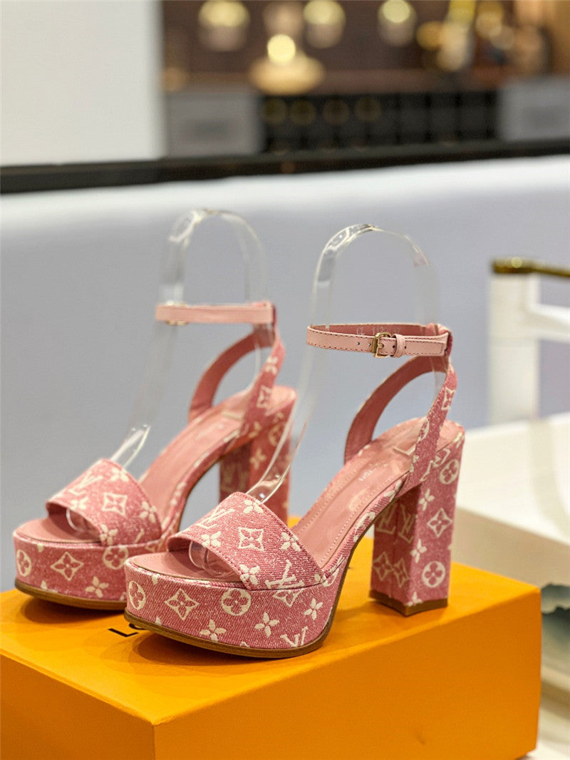High Quality Luxury Louis Vuitton High Imitation Platform High Heel Sandals – Style 63619 product detail