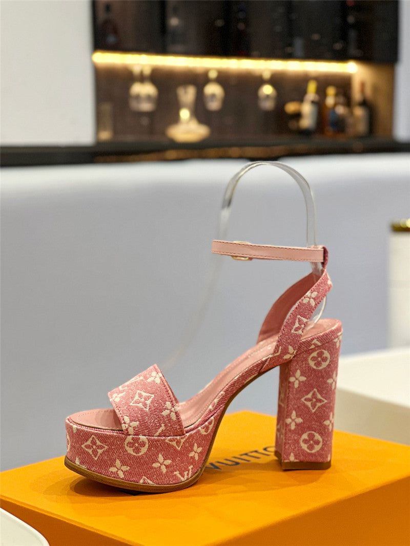 High Quality Luxury Louis Vuitton High Imitation Platform High Heel Sandals – Style 63619 product detail