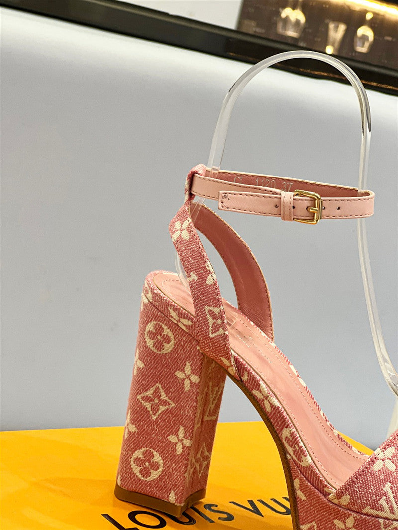 High Quality Luxury Louis Vuitton High Imitation Platform High Heel Sandals – Style 63619 product detail