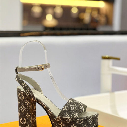 High Quality Luxury Louis Vuitton High Imitation Platform High Heel Sandals – Style 98083 product detail
