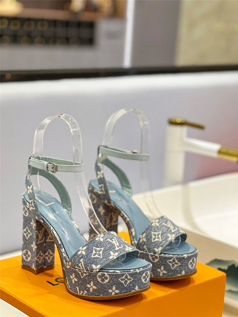 High Quality Luxury Louis Vuitton High Imitation Platform High Heel Sandals