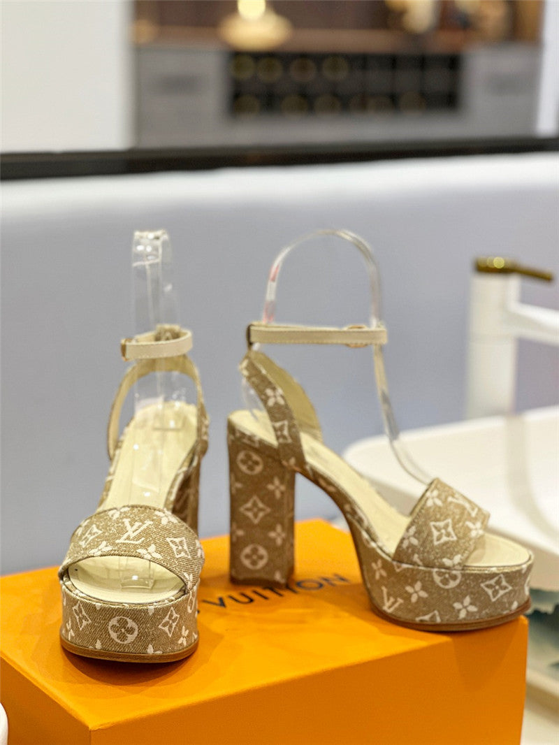 High Quality Luxury Louis Vuitton High Imitation Platform High Heel Sandals – Style 27459 product detail