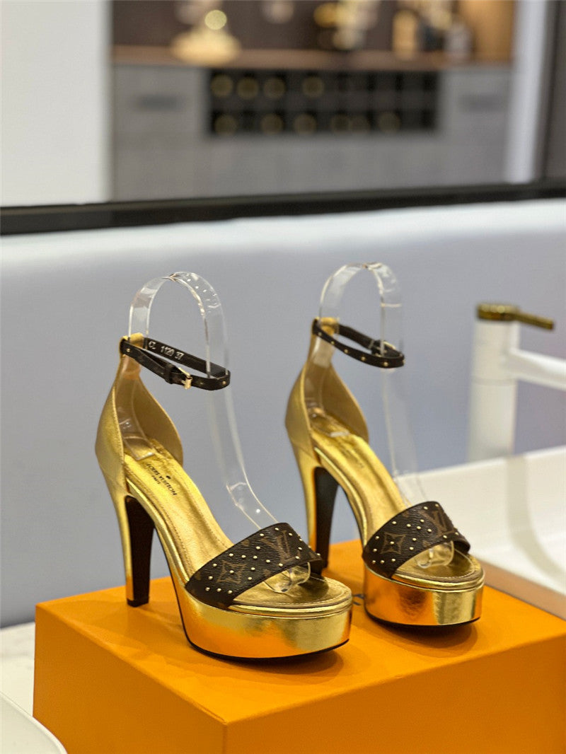 High Quality Luxury Louis Vuitton High Imitation Platform High Heel Sandals – Style 25763