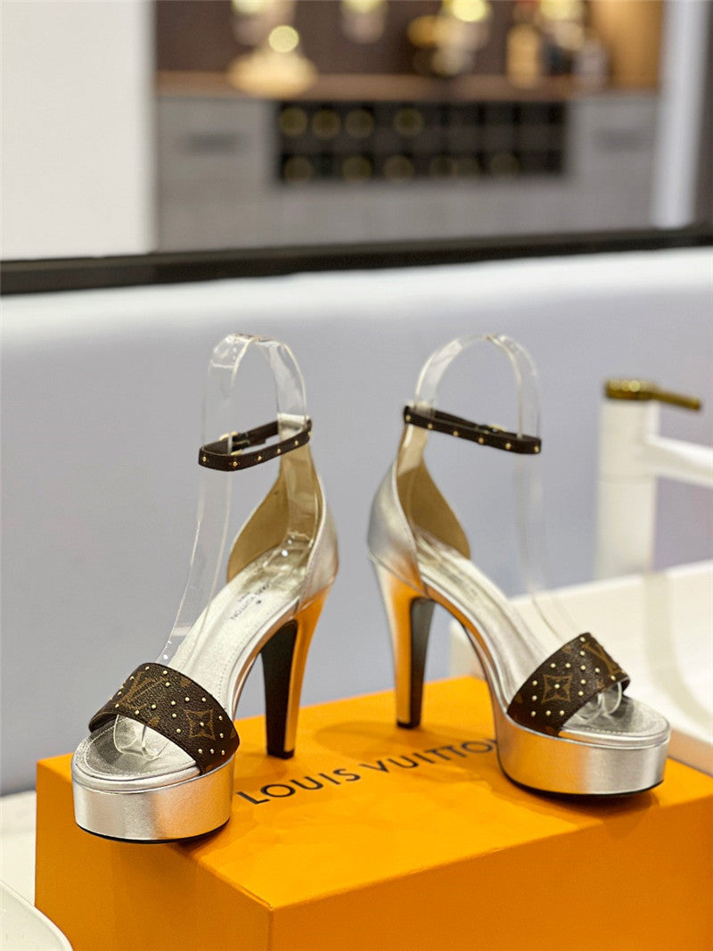 High Quality Luxury Louis Vuitton High Imitation Platform High Heel Sandals – Style 92995 product detail