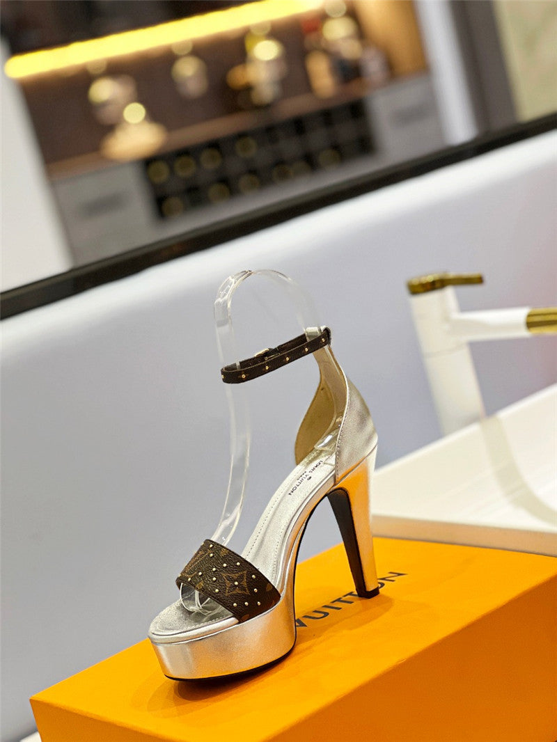 High Quality Luxury Louis Vuitton High Imitation Platform High Heel Sandals – Style 92995 product detail