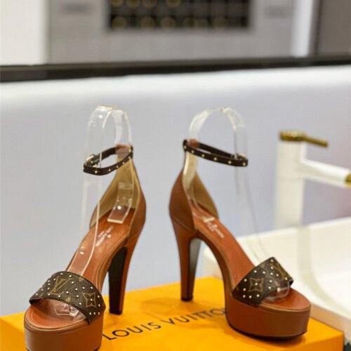 High Quality Luxury Louis Vuitton Platform High-Heeled Sandals alternate view