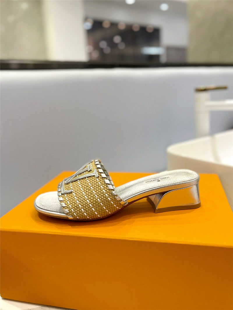 High Quality Luxury Louis Vuitton Catwalk Style British Retro Slippers product detail