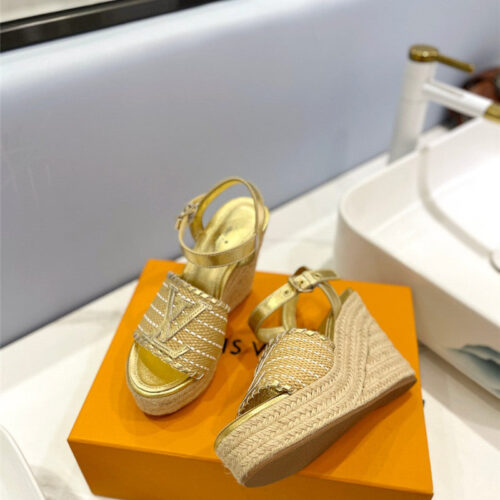 High Quality Luxury Louis Vuitton Latest Catwalk Platform Sandals product detail