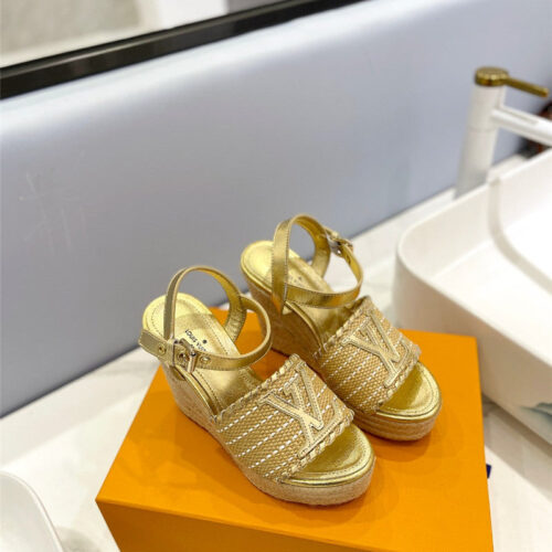 High Quality Luxury Louis Vuitton Latest Catwalk Platform Sandals product detail