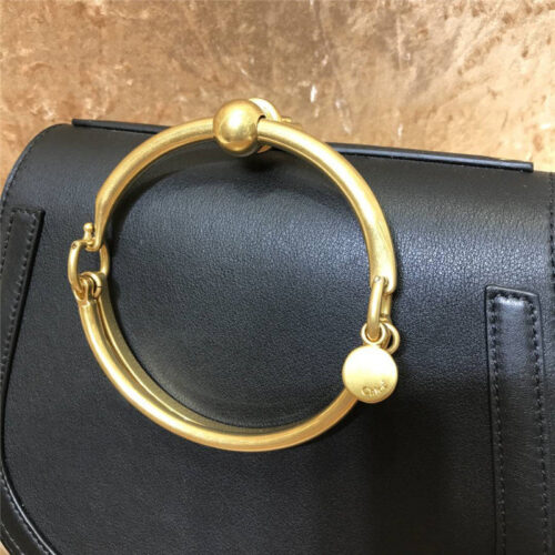 High Quality Luxury Chloe Small Nile Bracelet Bag Black product detail