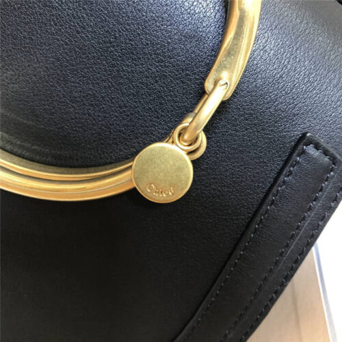 High Quality Luxury Chloe Small Nile Bracelet Bag Black product detail