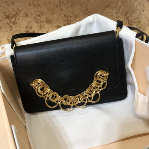 High Quality Luxury Chloe Drew Bijou Leather Clutch Bag Black