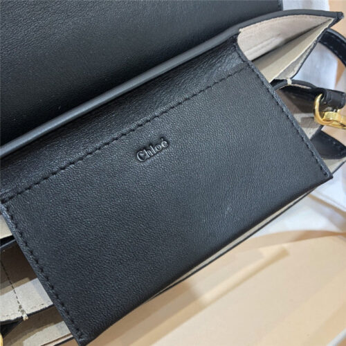 High Quality Luxury Chloe Drew Bijou Leather Clutch Bag Black product detail