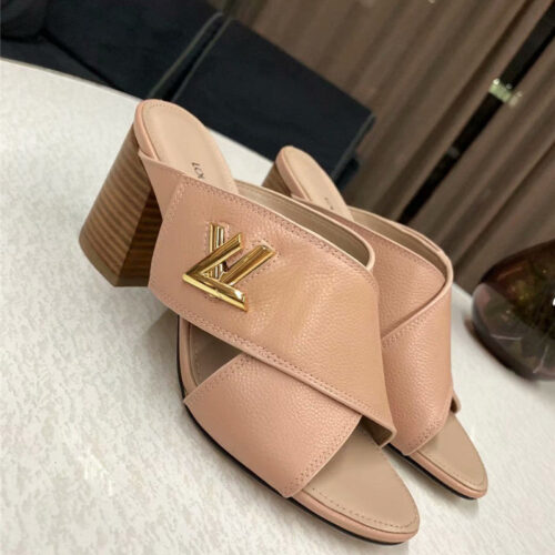 High Quality Luxury Louis Vuitton Heels Slippers
