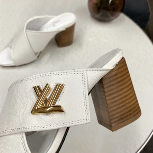 High Quality Luxury Louis Vuitton Heels Slippers White product detail