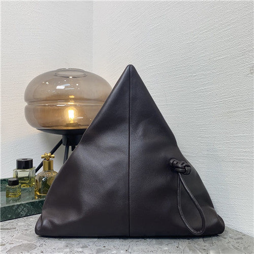 High Quality Luxury Bottega Veneta Triangle Clutch Dark Brown alternate view