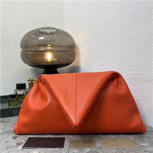 High Quality Luxury Bottega Veneta Triangle Clutch Orange