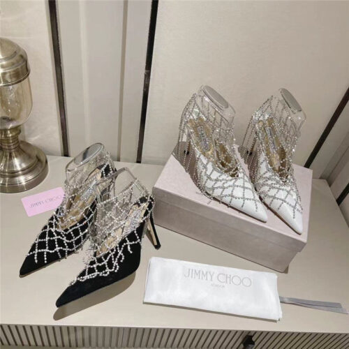 High Quality Luxury Jimmy Choo Rhinestone Sandals – Style 74423