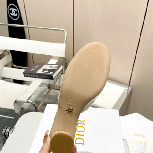 High Quality Luxury Dior Hollow Strappy Sandals – Style 71462 product detail