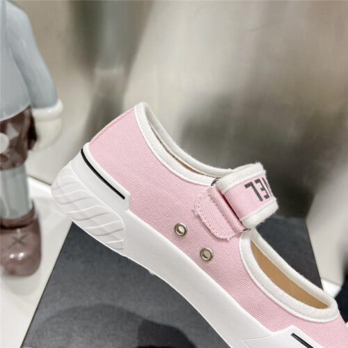High Quality Luxury Chanel Second-Hand Velcro Platform Canvas Shoes – Style 11398 product detail