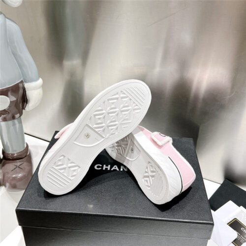 High Quality Luxury Chanel Second-Hand Velcro Platform Canvas Shoes – Style 11398 product detail