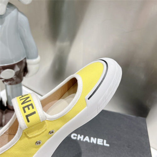 High Quality Luxury Chanel Second-Hand Velcro Platform Canvas Shoes – Style 76934 product detail