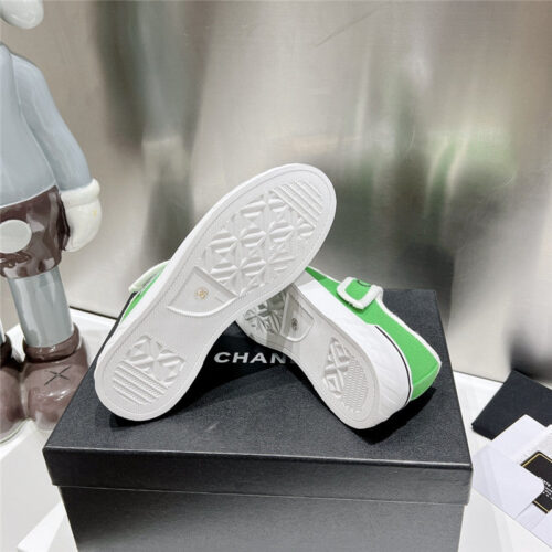 High Quality Luxury Chanel Second-Hand Velcro Platform Canvas Shoes – Style 39078 product detail