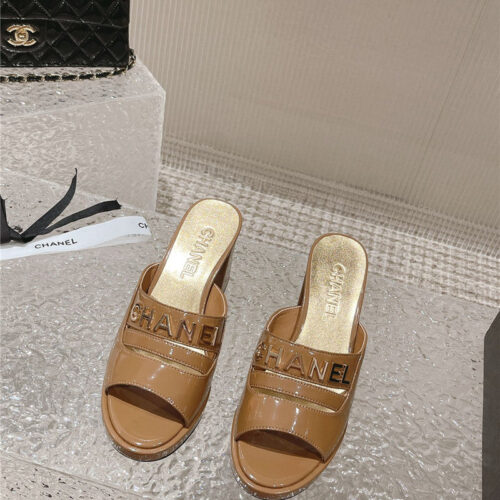 High Quality Luxury Chanel Platform High Heel Slippers – Style 97670 alternate view