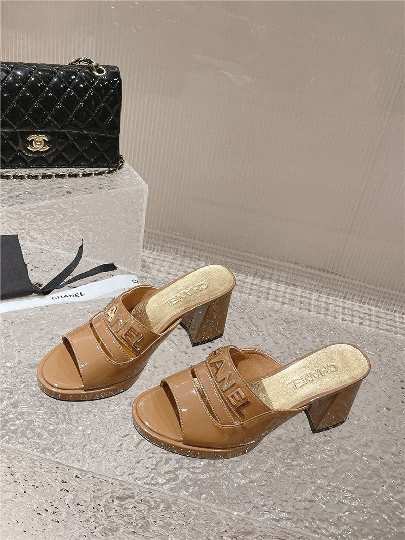 High Quality Luxury Chanel Platform High Heel Slippers – Style 97670