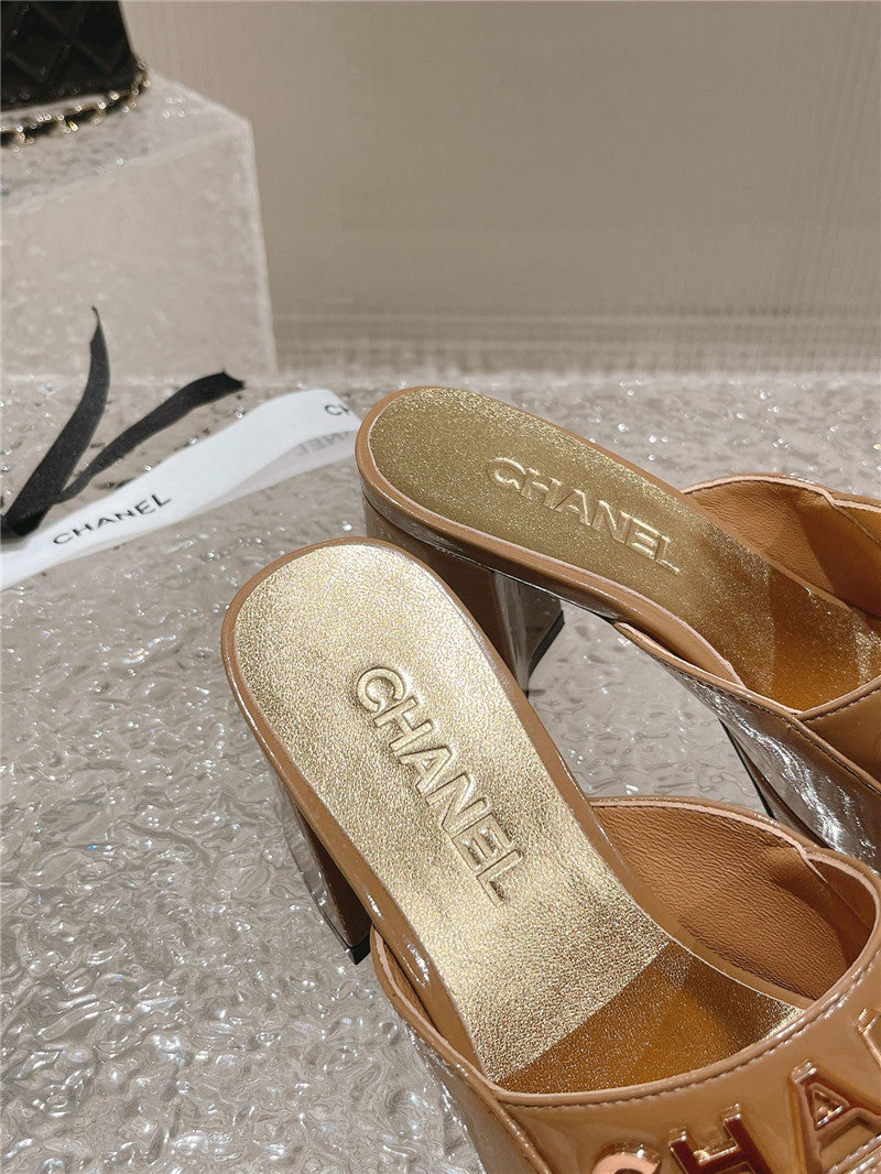 High Quality Luxury Chanel Platform High Heel Slippers – Style 97670 product detail