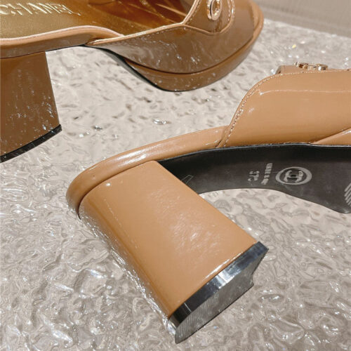 High Quality Luxury Chanel Platform High Heel Slippers – Style 97670 product detail