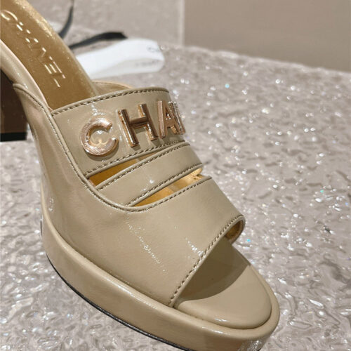 High Quality Luxury Chanel Platform High Heel Slippers – Style 59814 product detail