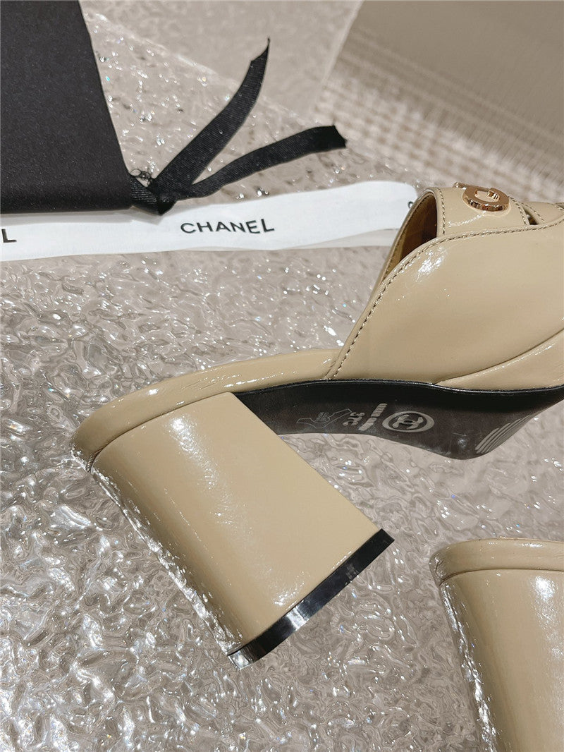 High Quality Luxury Chanel Platform High Heel Slippers – Style 59814 product detail