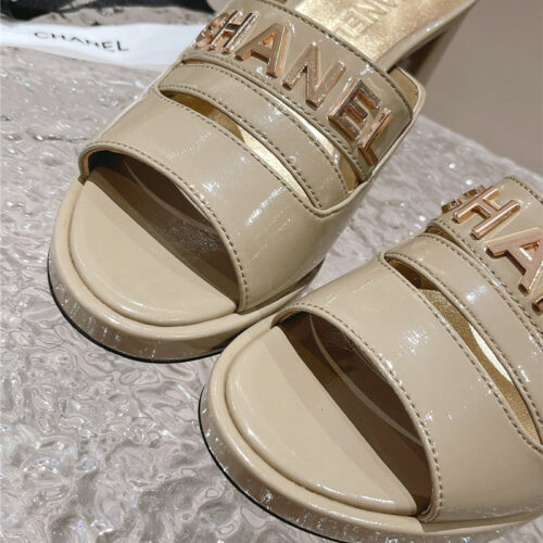 High Quality Luxury Chanel Platform High Heel Slippers – Style 59814 product detail