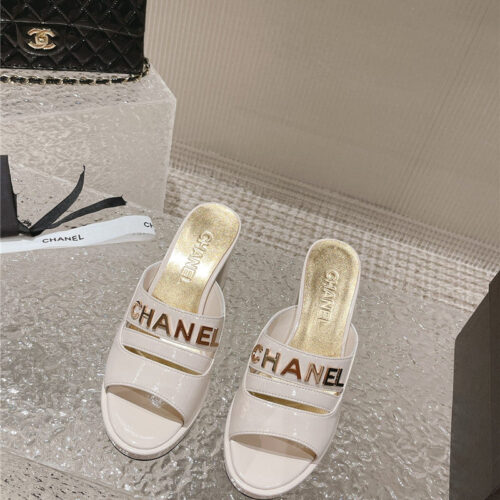 High Quality Luxury Chanel Platform High Heel Slippers – Style 92582 alternate view