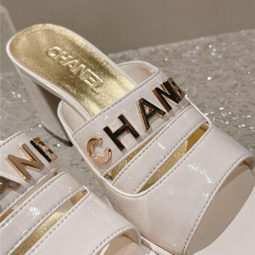 High Quality Luxury Chanel Platform High Heel Slippers – Style 92582 product detail