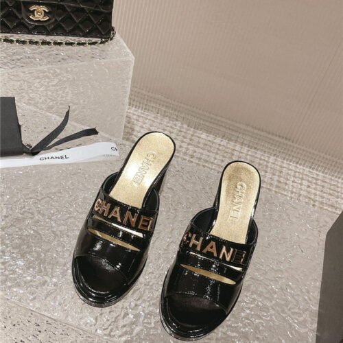 High Quality Luxury Chanel Platform High Heel Slippers – Style 89190 alternate view