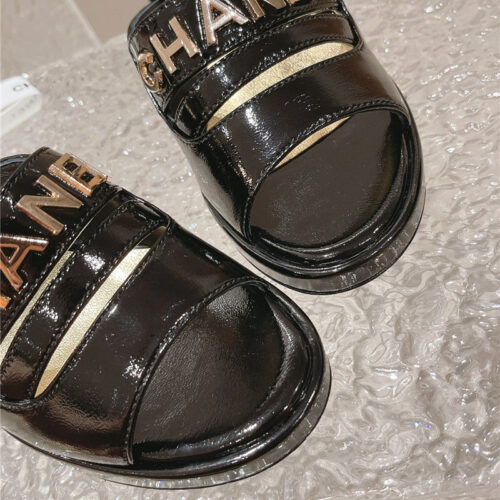 High Quality Luxury Chanel Platform High Heel Slippers – Style 89190 product detail