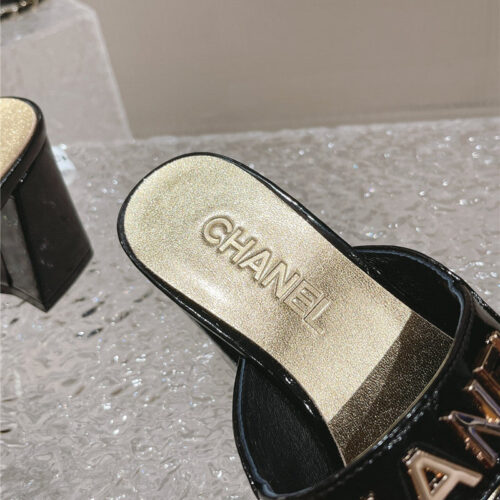 High Quality Luxury Chanel Platform High Heel Slippers – Style 89190 product detail