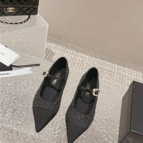High Quality Luxury Chanel New Sunflower Buckle Mary Jane Shoes alternate view
