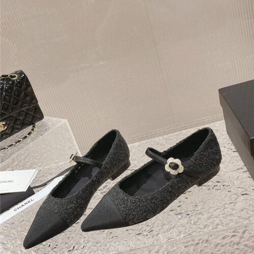 High Quality Luxury Chanel New Sunflower Buckle Mary Jane Shoes