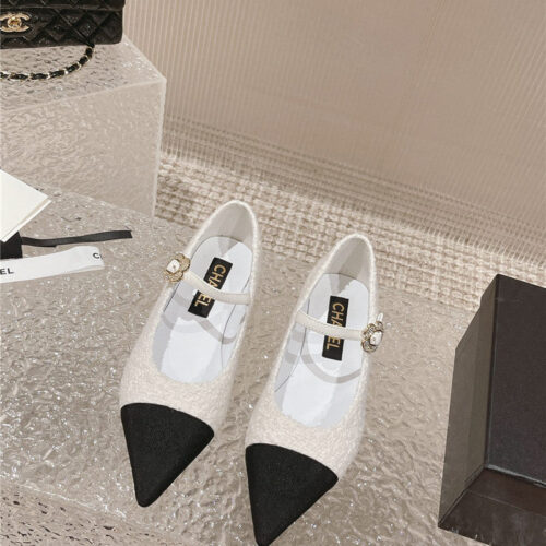 High Quality Luxury Chanel New Sunflower Buckle Mary Jane Shoes – Style 38022 alternate view