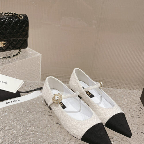 High Quality Luxury Chanel New Sunflower Buckle Mary Jane Shoes – Style 38022 product detail