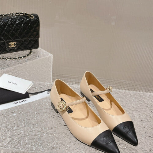 High Quality Luxury Chanel New Sunflower Buckle Mary Jane Shoes – Style 01862 product detail